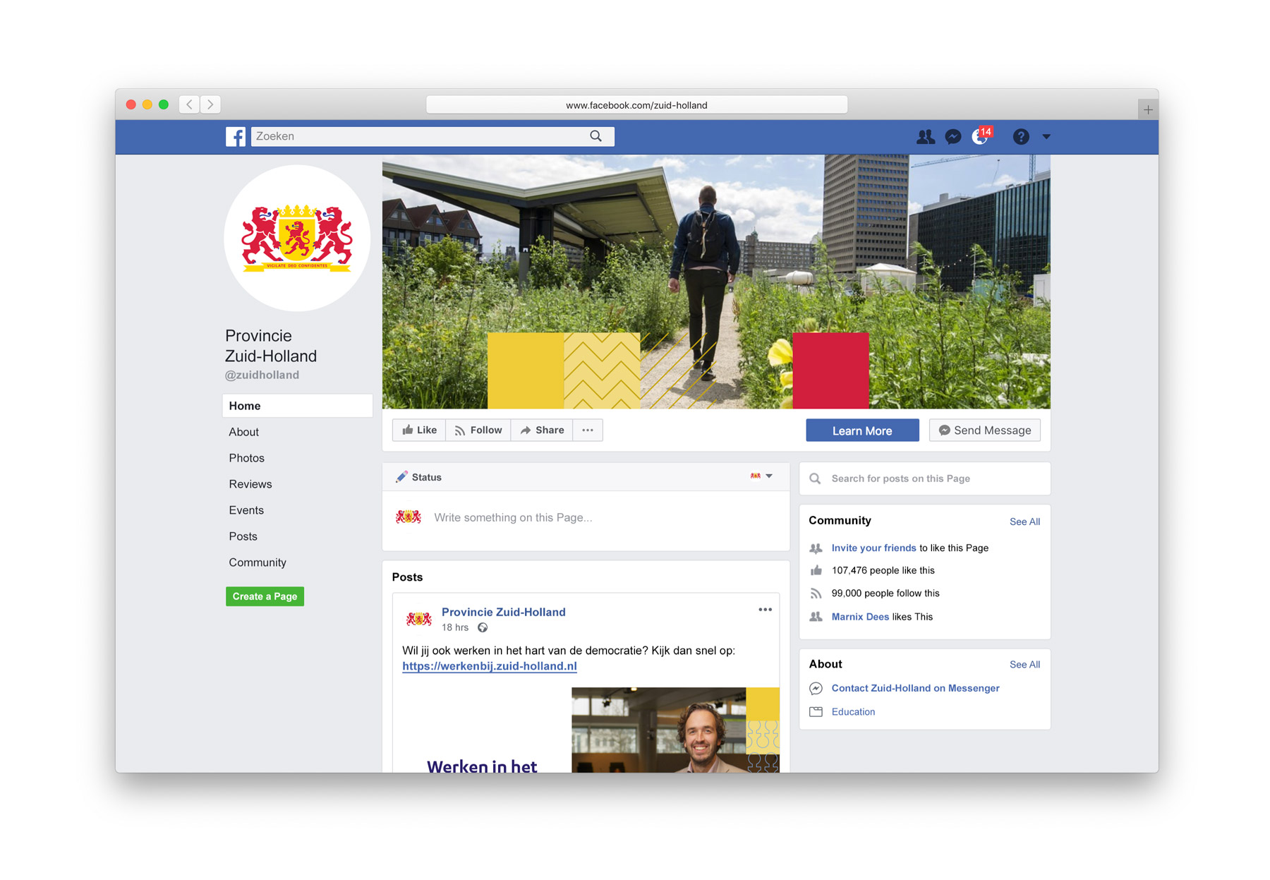 PZH Voorbeeld Facebook