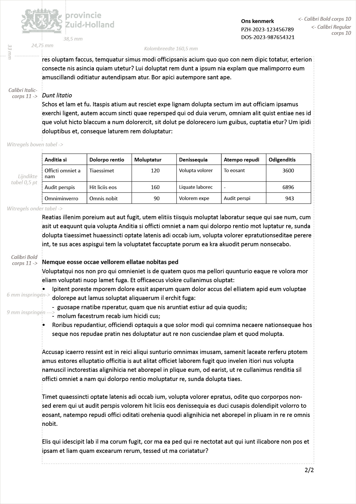Word brief volgpagina 1